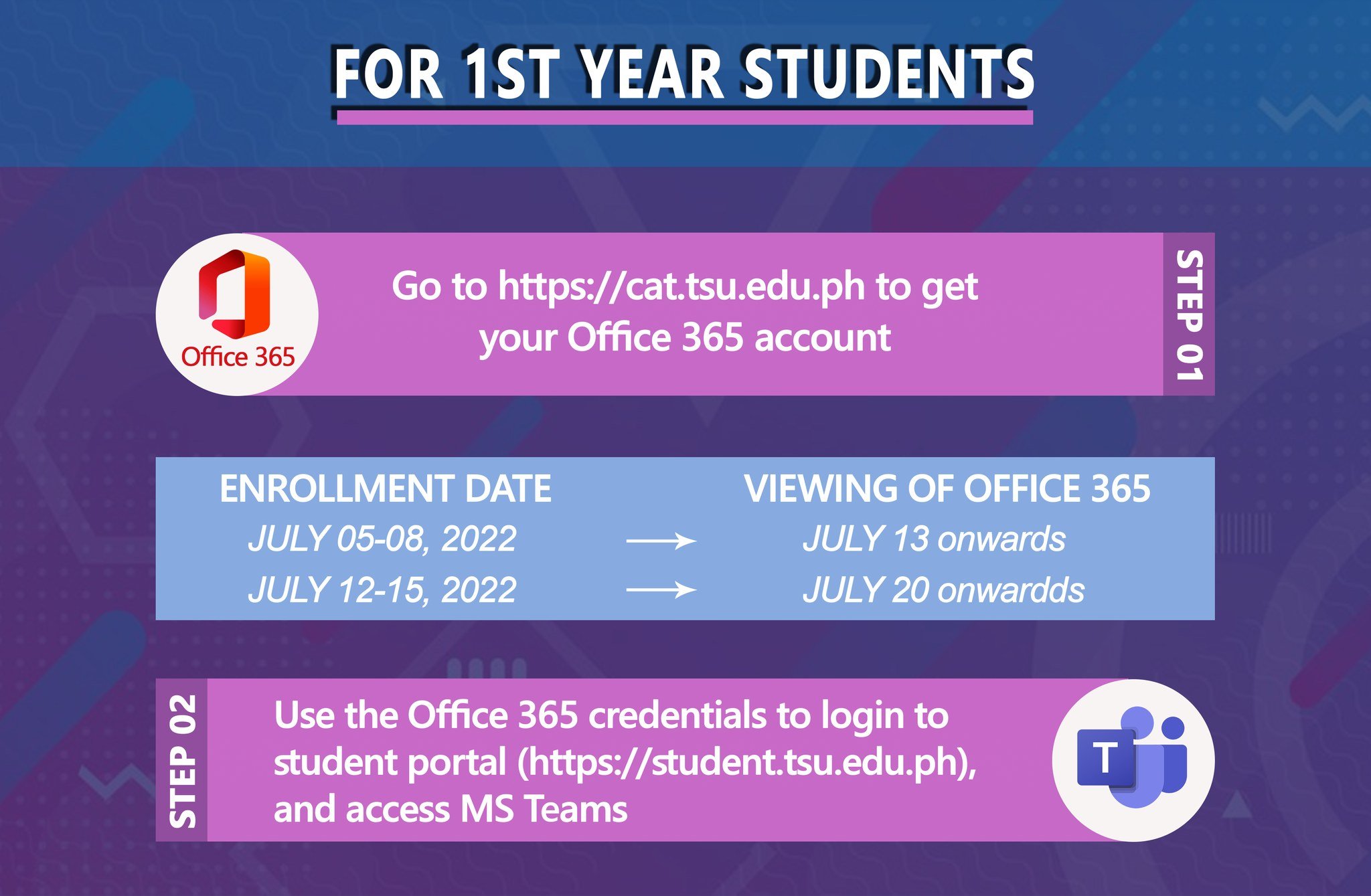 Freshmen Guide: How to view your Office 365 Account - Tarlac State  University