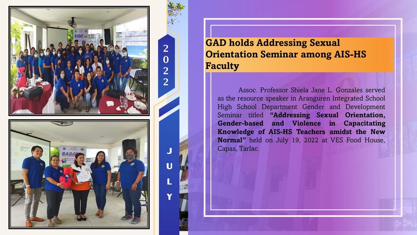 Latest GAD Activities - Tarlac State University