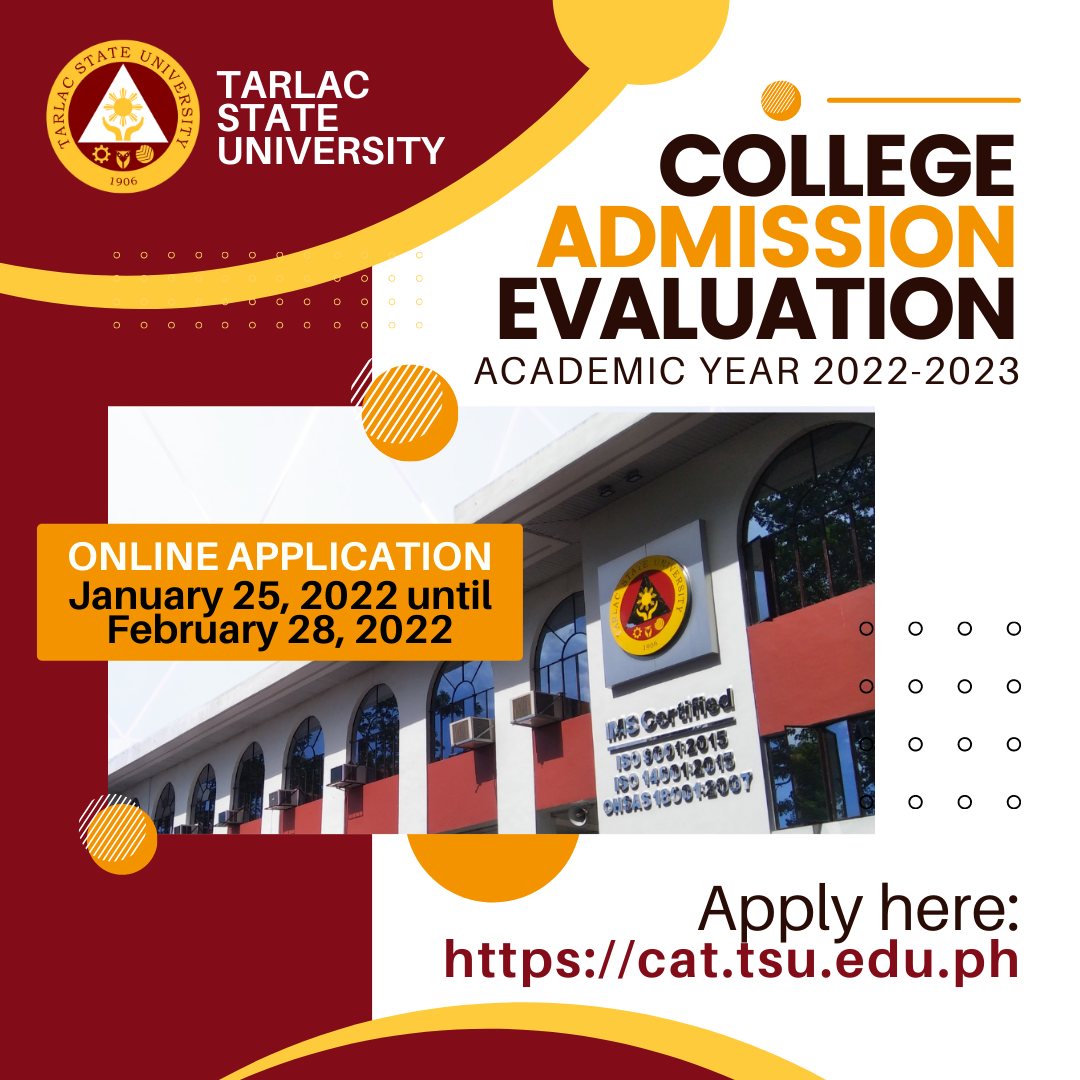 Tsu Academic Calendar 2022 Tsu College Admission Evaluation A.y. 2022-2023 Advisory No. 1 - Tarlac  State University